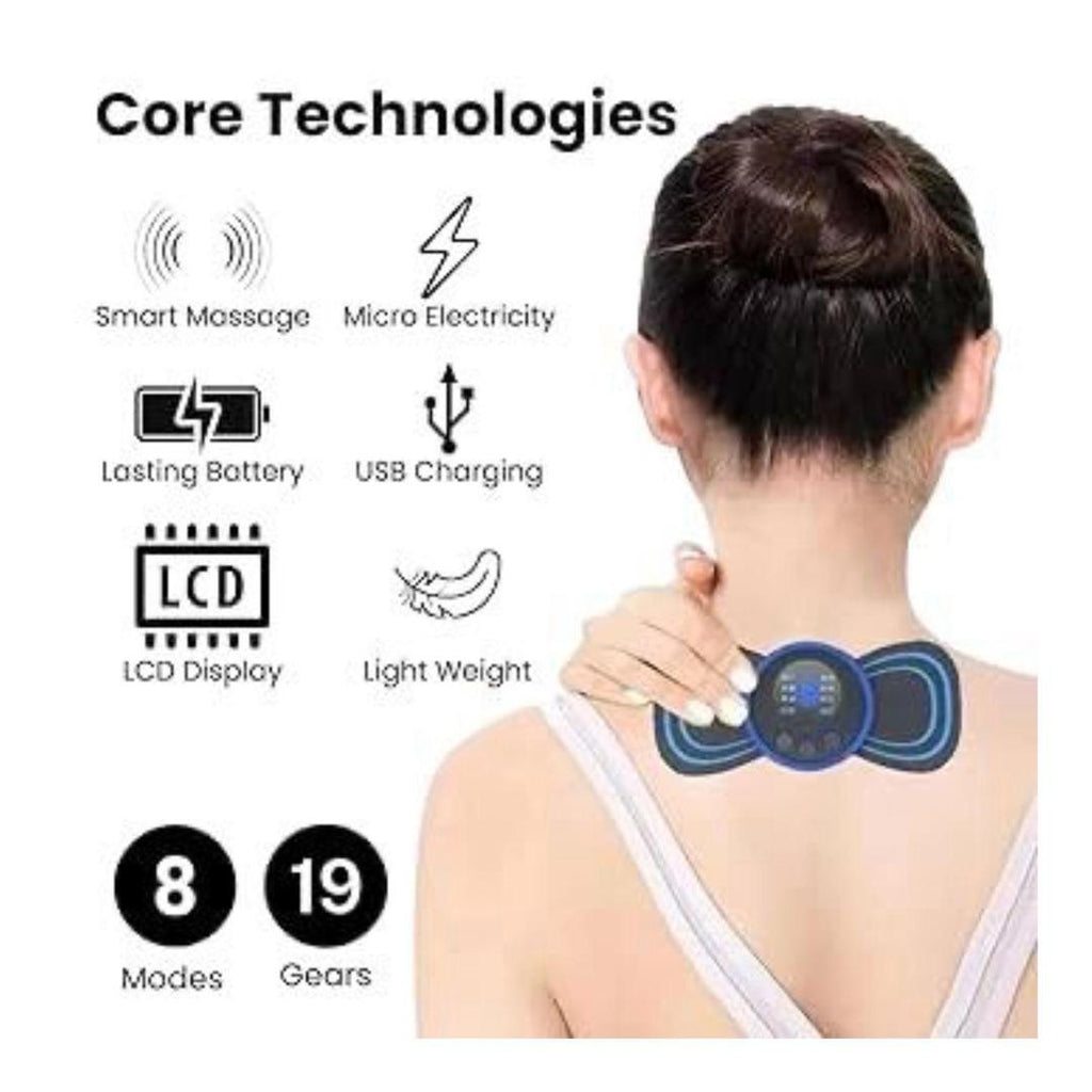 EMS Butterfly Rechargeable Massager– Compact, Wireless Relieffor Muscles & Stress