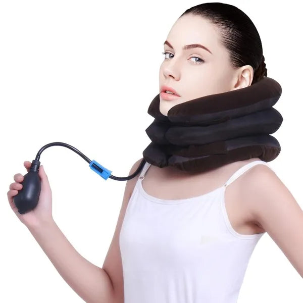 nflatable Neck Support Brace Black XXL 12"