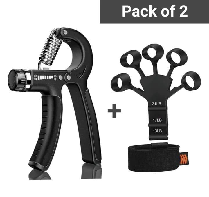 Premium Quality Hand & Finger Gripper Set Black 13-21LB