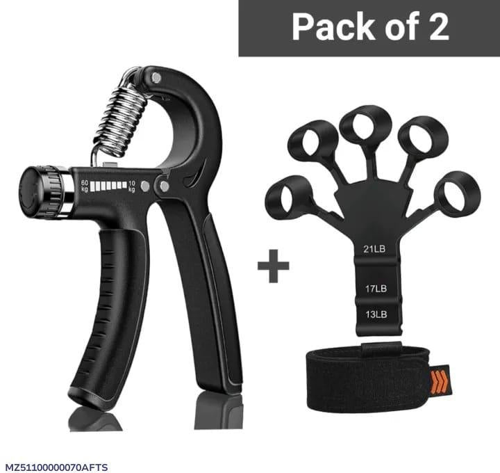 Premium Quality Hand & Finger Gripper Set Black 13-21LB